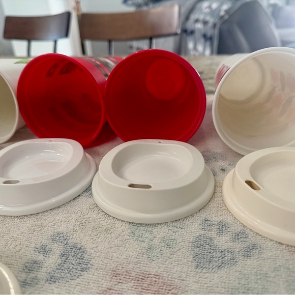 Starbucks Red Cups Coffee Lot Holidays + w/Lids - Picture 4 of 6